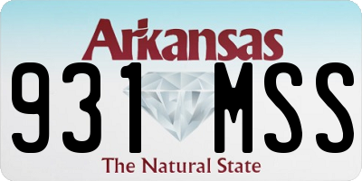 AR license plate 931MSS