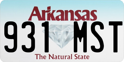 AR license plate 931MST