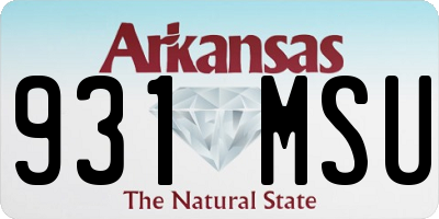 AR license plate 931MSU