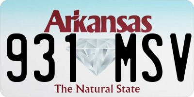 AR license plate 931MSV