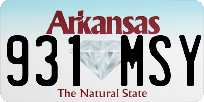 AR license plate 931MSY