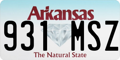 AR license plate 931MSZ