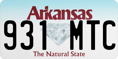 AR license plate 931MTC