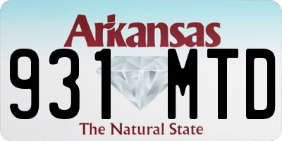 AR license plate 931MTD