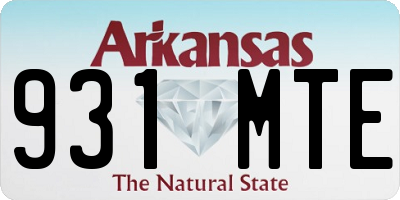 AR license plate 931MTE
