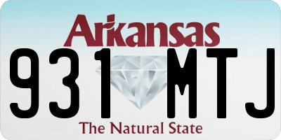 AR license plate 931MTJ
