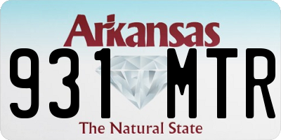 AR license plate 931MTR