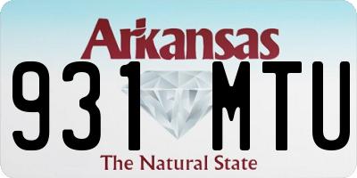 AR license plate 931MTU