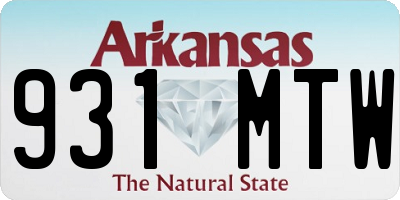 AR license plate 931MTW