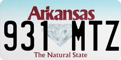 AR license plate 931MTZ