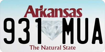 AR license plate 931MUA