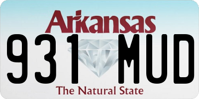 AR license plate 931MUD