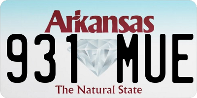 AR license plate 931MUE