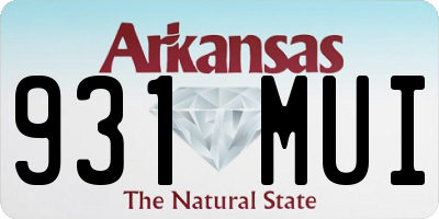 AR license plate 931MUI
