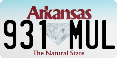 AR license plate 931MUL