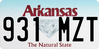 AR license plate 931MZT