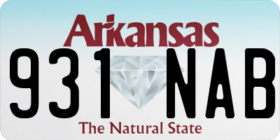 AR license plate 931NAB