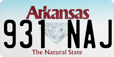 AR license plate 931NAJ