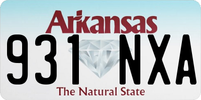AR license plate 931NXA