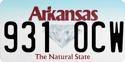 AR license plate 931OCW