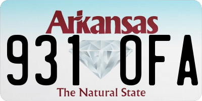 AR license plate 931OFA
