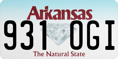 AR license plate 931OGI