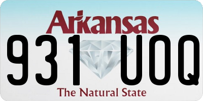 AR license plate 931UOQ