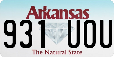 AR license plate 931UOU