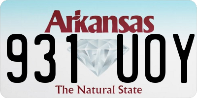 AR license plate 931UOY