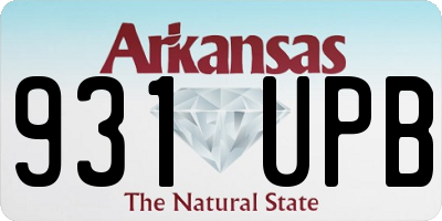 AR license plate 931UPB