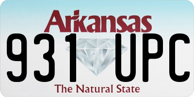 AR license plate 931UPC