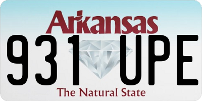 AR license plate 931UPE