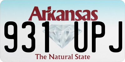 AR license plate 931UPJ