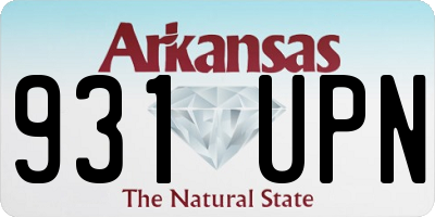 AR license plate 931UPN
