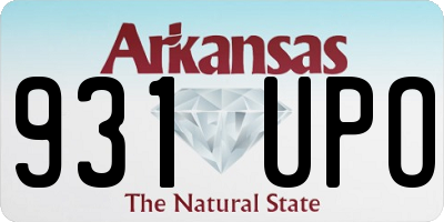 AR license plate 931UPO