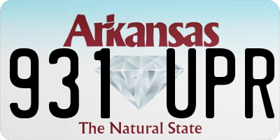 AR license plate 931UPR