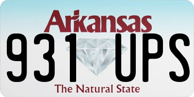 AR license plate 931UPS