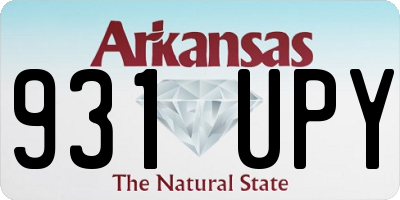 AR license plate 931UPY
