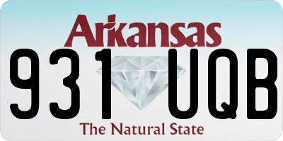 AR license plate 931UQB