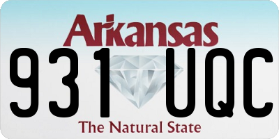 AR license plate 931UQC