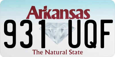 AR license plate 931UQF