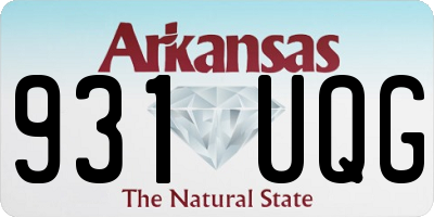 AR license plate 931UQG