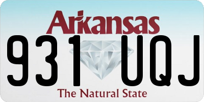 AR license plate 931UQJ