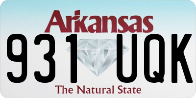 AR license plate 931UQK