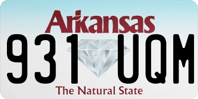 AR license plate 931UQM