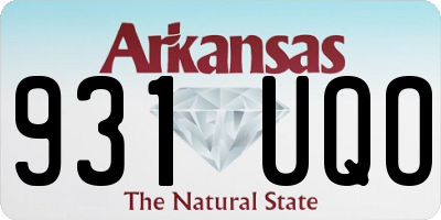 AR license plate 931UQO