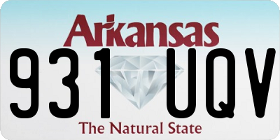 AR license plate 931UQV