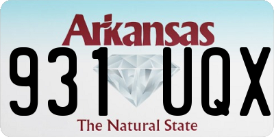 AR license plate 931UQX