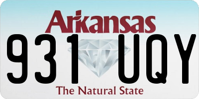 AR license plate 931UQY