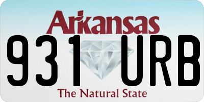 AR license plate 931URB
